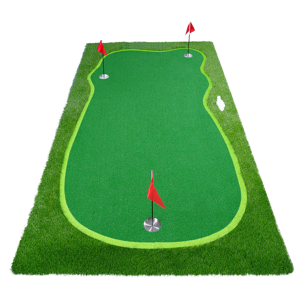 Boburn Golf Putting Green/Mat-5X10Ft Golf Training Mat- Professional Golf Practice Mat- Green Long Challenging Putter For Indoor