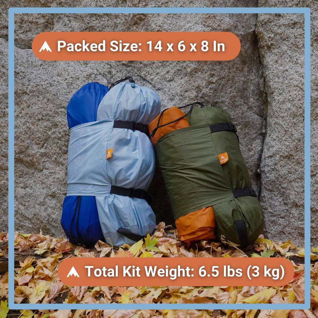 Haven Tent Standard Lay Flat Hammock Tent - Waterproof Tent & Nylon/Polyester Camping Hammock With Mosquito Net - Includes Insul