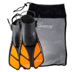 Seavenger Torpedo Snorkeling Fins For Travel (Orange, S/M)