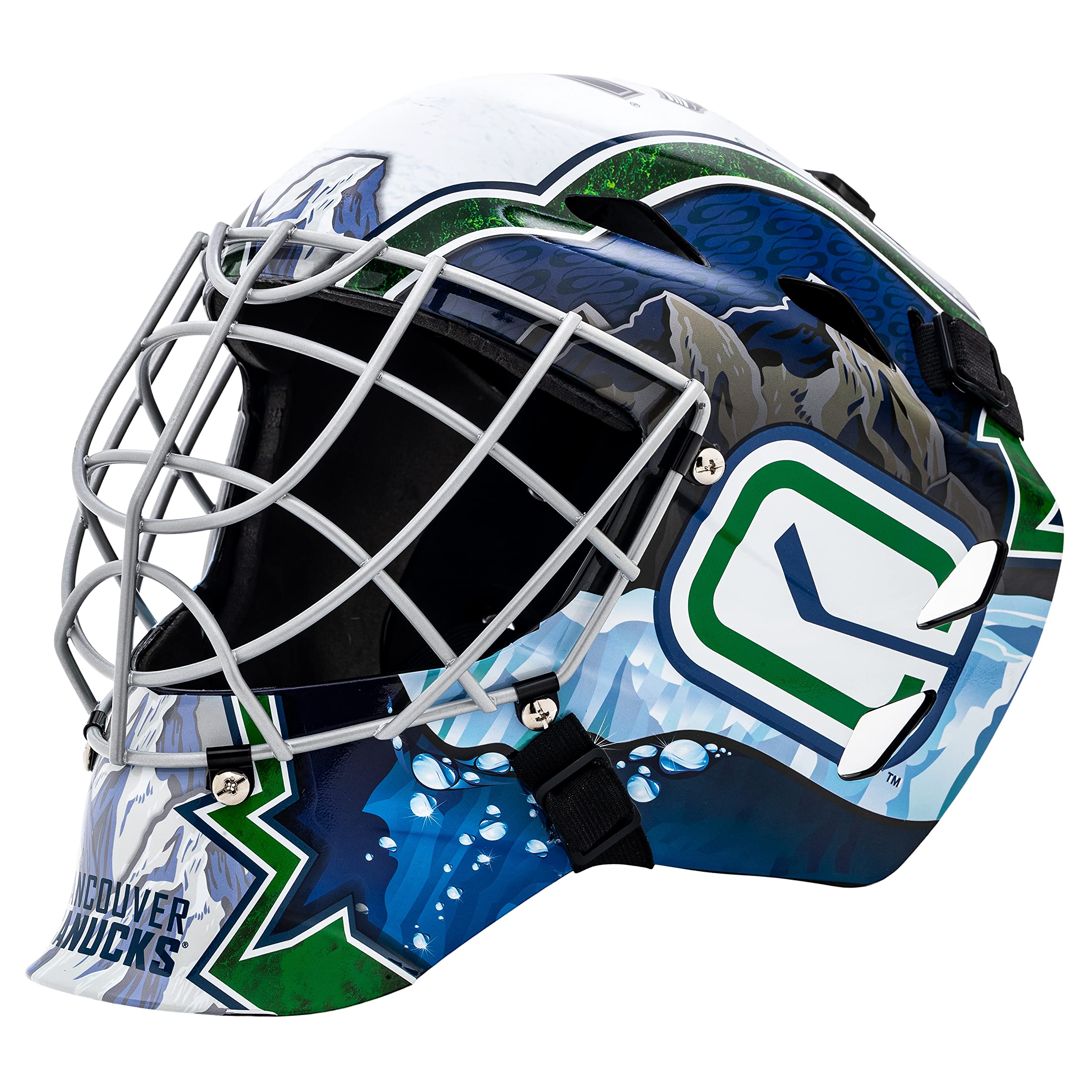 Franklin Sports Vancouver Canucks Nhl Hockey Goalie Face Mask - Goalie Mask For Kids Street Hockey - Youth Nhl Team Masks For Ki