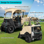 10L0L 2 Passenger Golf Cart Enclosure For Club Car Precedent, All Weather Windproof Waterproof Rain Cover, 4-Sided Clear Window