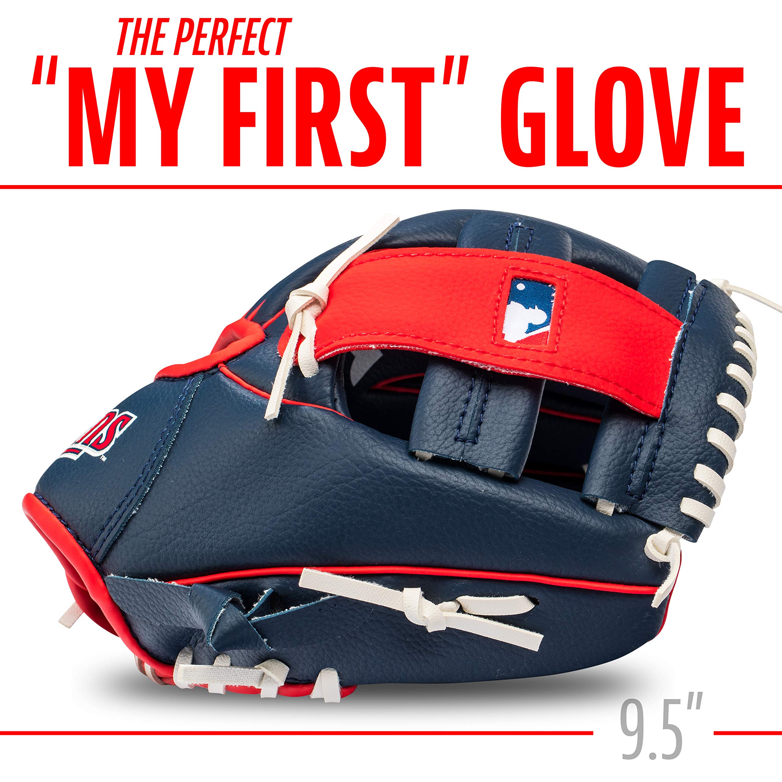 Franklin Sports Mlb Youth Teeball Glove And Ball Set - Kids Minnesota Twins Baseball And Teeball Glove And Ball - Perfect First