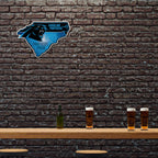 Rico Industries Nfl Carolina Panthers State Shape Shape Cut Pennant - Home And Living Room D  Cor - Soft Felt Ez To Hang 18X0.10