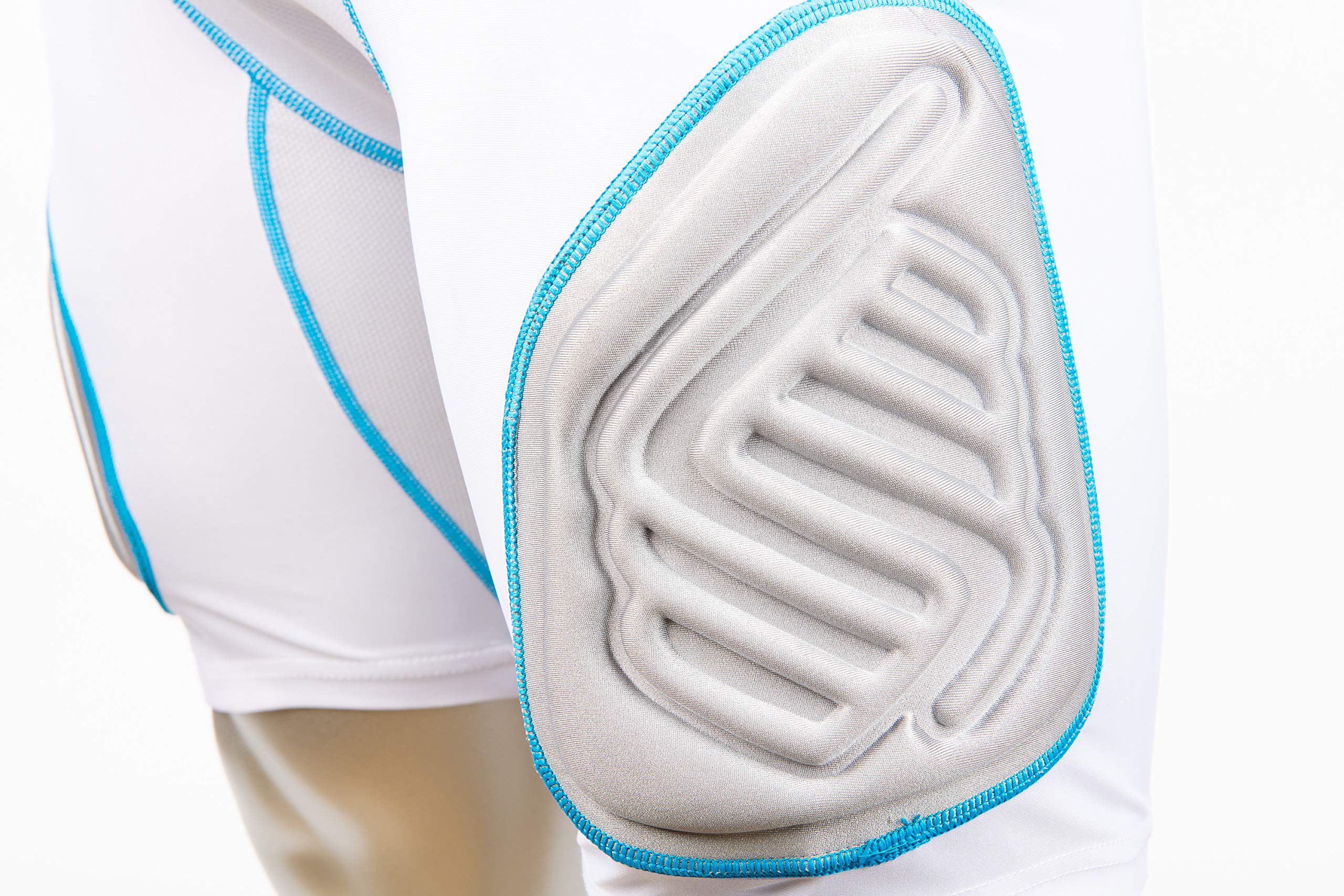 Champro Mens Bull Rush 5-Pad Girdle, White , Grey Inset (Fpgu10Aws), Small