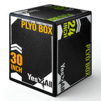 Yes4All 3-In-1 Soft Plyo Box Wooden Core - Safe For Shins - Non-Slip Multi-Use Plyometric Box For Jumping, Conditioning, And Str
