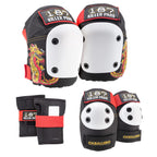 187 Killer Pads Skateboarding Knee Pads, Elbow Pads, And Wrist Guards, Six Pack Pad Set, S/M, Caballero (Spsm205)