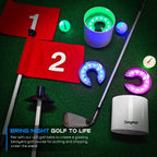 Kingtop Led Golf Hole Lights With Lens, Rgb Light Up Night Golf, Putting Green Cup Lights, Glowing In The Dark Lights For Golf H