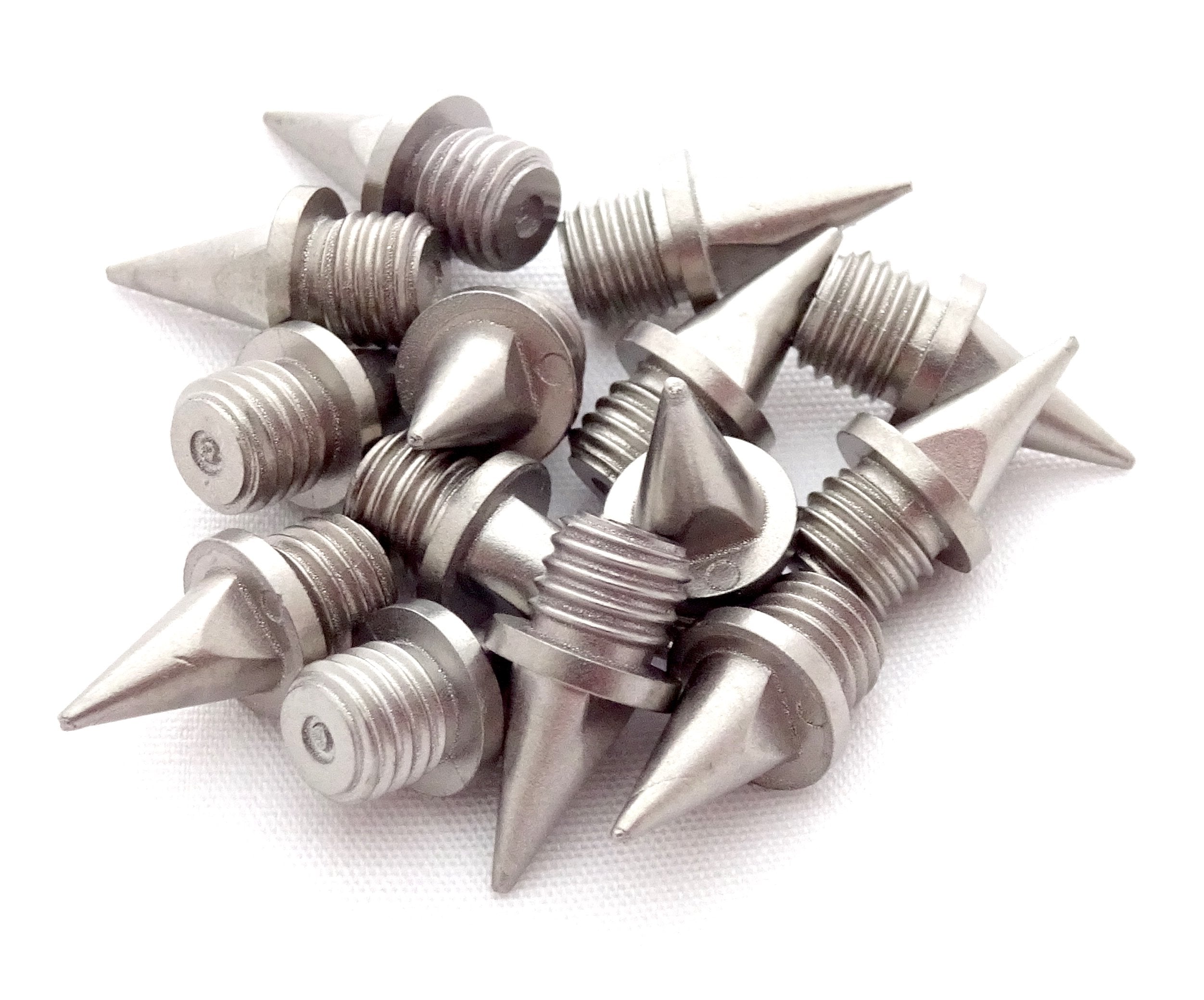 ecoSpikes Stainless Steel Track and Cross Country Spikes (3/8 Silver, 14x)