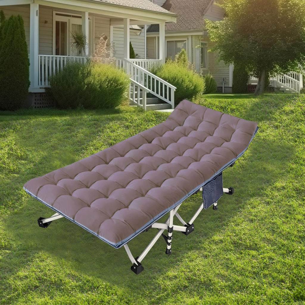 Nesdcc Oversize Xxl Camping Cot With Comfortable Mattress Extra Wide Cots For Sleeping Cot For Adults Folding Cot Camping Bed 79