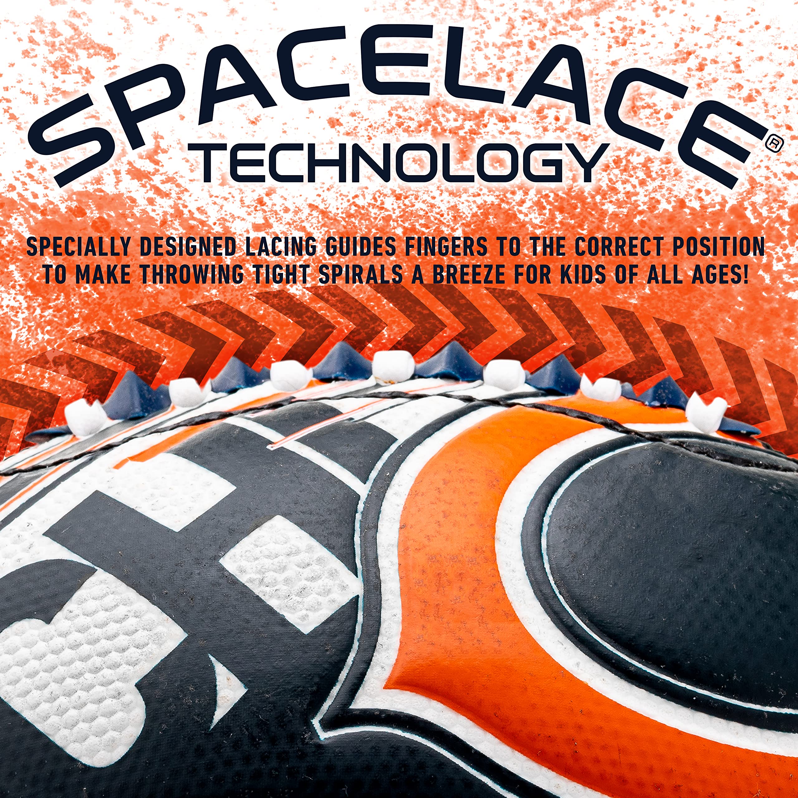 Franklin Sports Nfl Chicago Bears Football - Youth Mini Football - 8.5'' Junior Size Ball - Spacelace Easy Grip Texture- Perfect