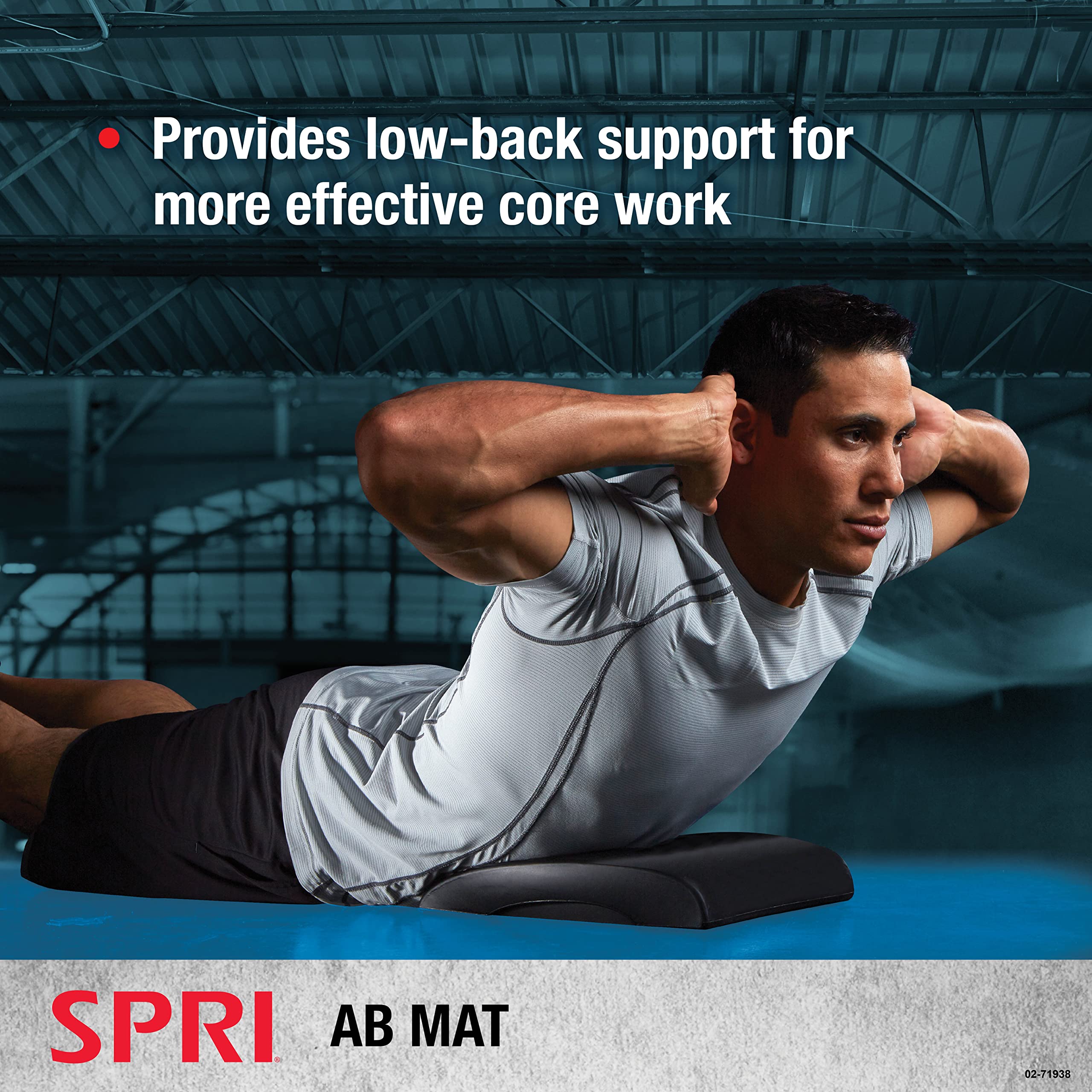 SPRI Ab Mat - Workout Mat Accessory for Abdominal Exercises, Sit-Ups, Crunches, Push-Ups, Core Training, and More - Portable Pad