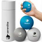 Serenilite 3X Hand Therapy Exercise Stress Ball Bundle For Adults, Grip Strengthening, Tri-Density Squeeze Balls, Hand Grip Stre