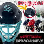 Franklin Sports Nhl Goalie Mask Tracker - Micro Mask Tracking - All 32 Teams Available - Seattle Kraken