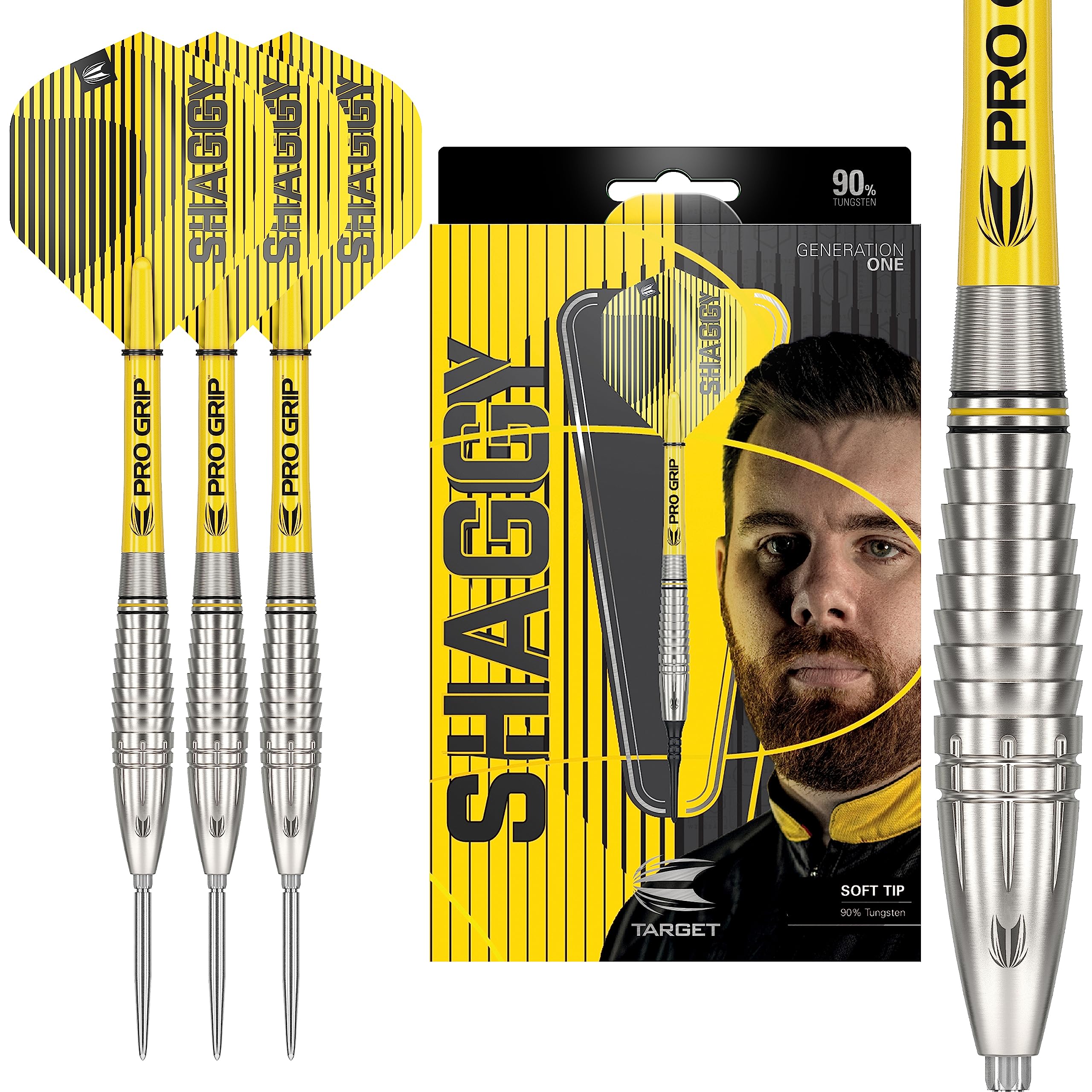 TARGET Darts Scott Williams G1 25G 90% Tungsten Swiss Point Steel Tip Darts Set