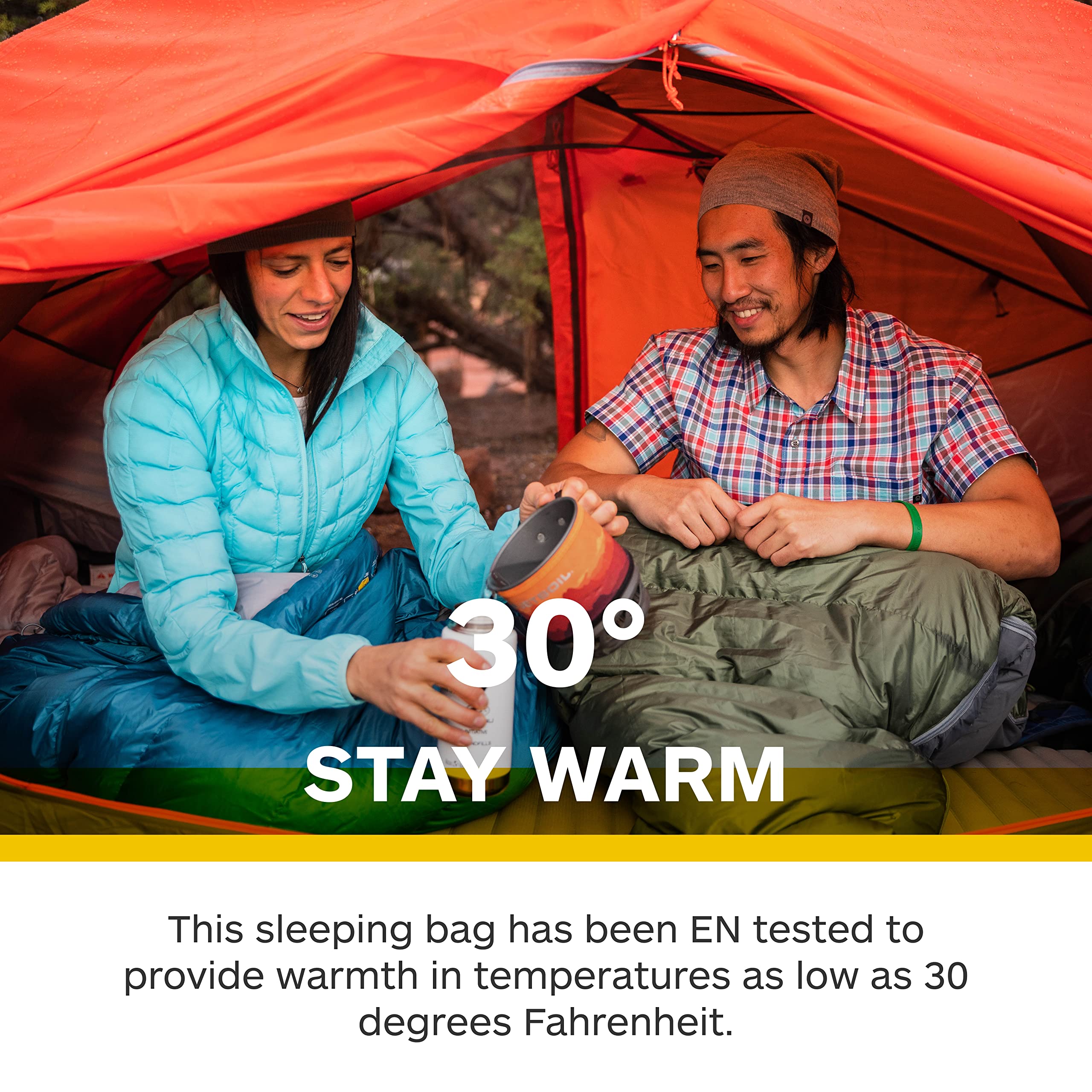 Marmot Ironwood Mummy Sleeping Bag  Down-Filled, Lightweight, 30-Degree Rating, Bomber Green/Steel Onyx, Regular