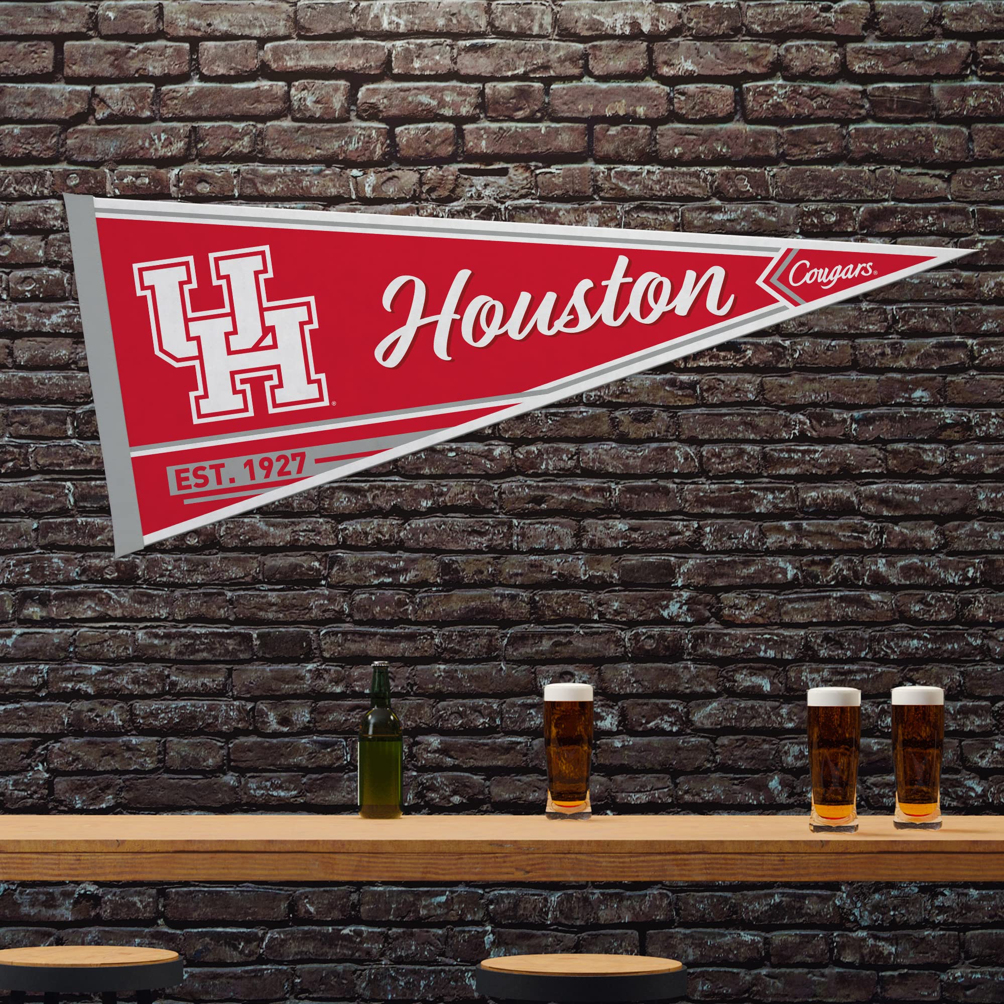 Rico Industries Ncaa Houston Cougars Classic 12'' X 30'' Felt Wall D  Cor Pennant - Great For Home/Bed Room/Man Cave D  Cor