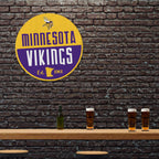 Rico Industries Nfl Minnesota Vikings Classic Shape Cut Pennant - Home And Living Room D  Cor - Soft Felt Ez To Hang 18X0.10X18