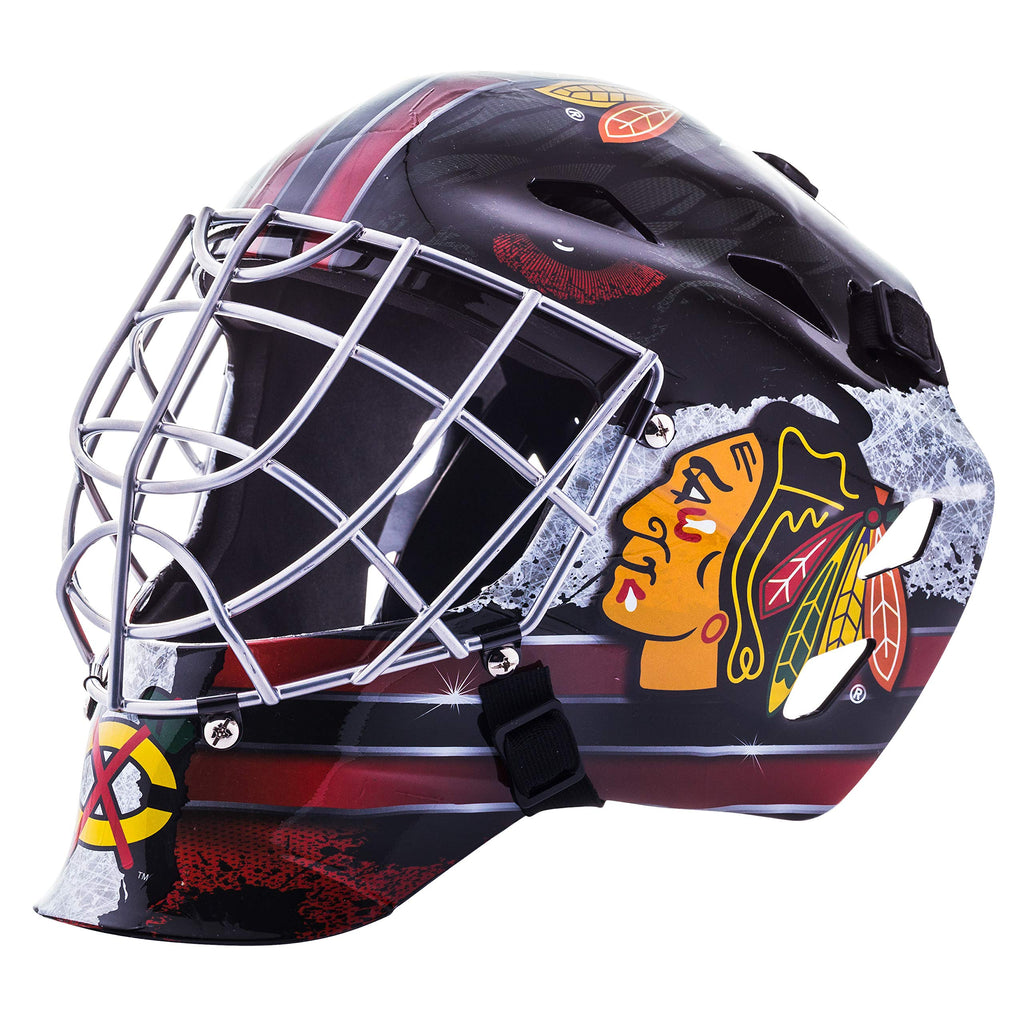 Franklin Sports Chicago Blackhawks Nhl Hockey Goalie Face Mask - Goalie Mask For Kids Street Hockey - Youth Nhl Team Masks For K