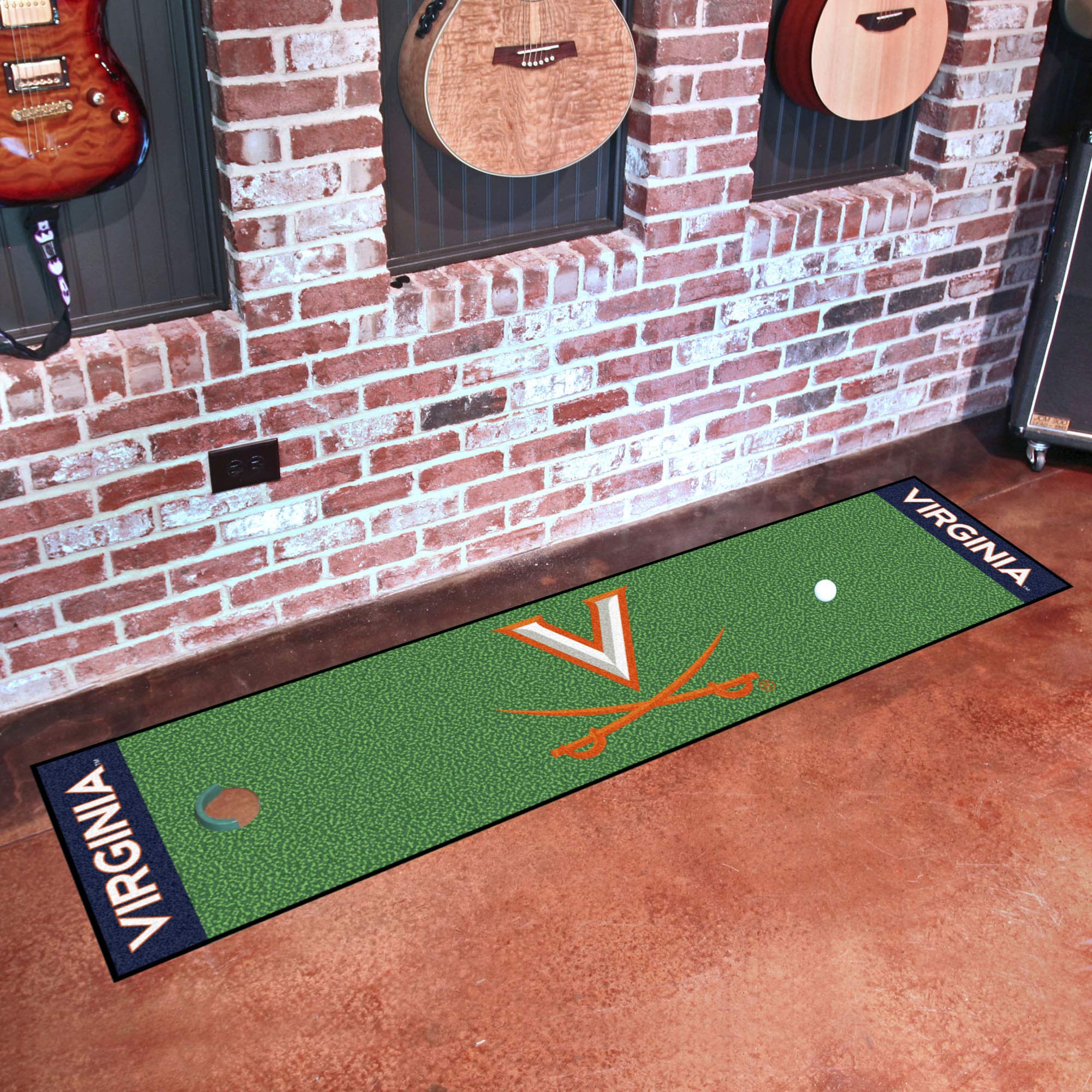 Fanmats 10326 Virginia Cavaliers Putting Green Mat - 1.5Ft. X 6Ft.