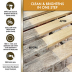 Star Brite Outdoor Collection Teak Cleaner & Brightener - One-Step Teak Restoration, Renew Weathered, Gray Teak For Refinishing