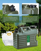5 Gallon Water Jug And 2.6Gal Collapsible Water Bag Set Of 2,Thickened Water Storage Overlanding Gear Containers, Camping Essent