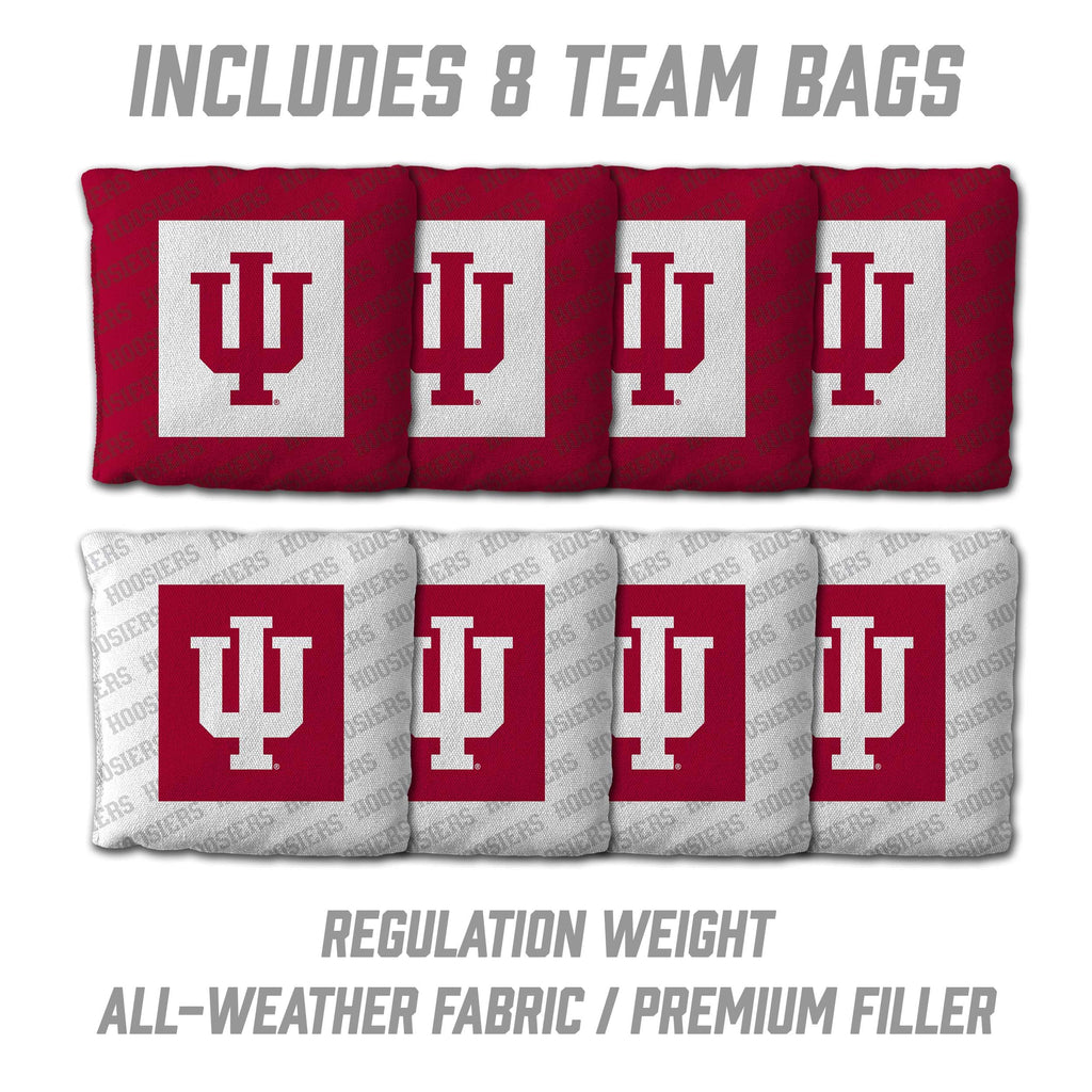 YouTheFan NCAA Indiana Hoosiers 2 x 4 Professional Wood Cornhole Game with Logo Bags