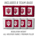 YouTheFan NCAA Indiana Hoosiers 2 x 4 Professional Wood Cornhole Game with Logo Bags
