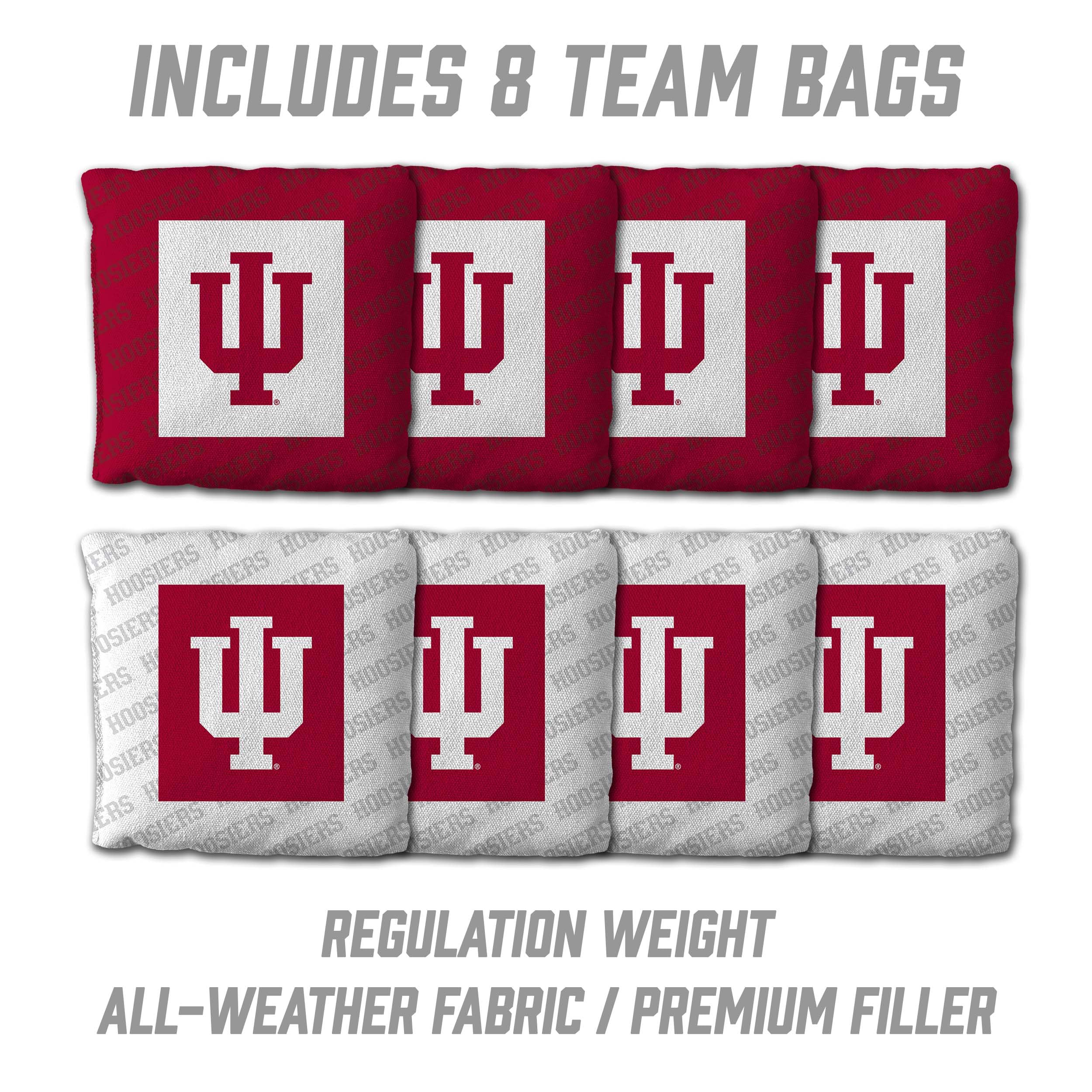 YouTheFan NCAA Indiana Hoosiers 2 x 4 Professional Wood Cornhole Game with Logo Bags