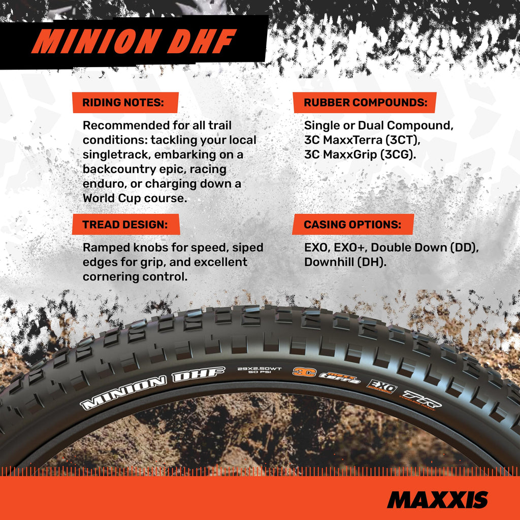 Maxxis Tires Minion Dhf 24X2.4 Black Fold/60 Dc - Tb00153100