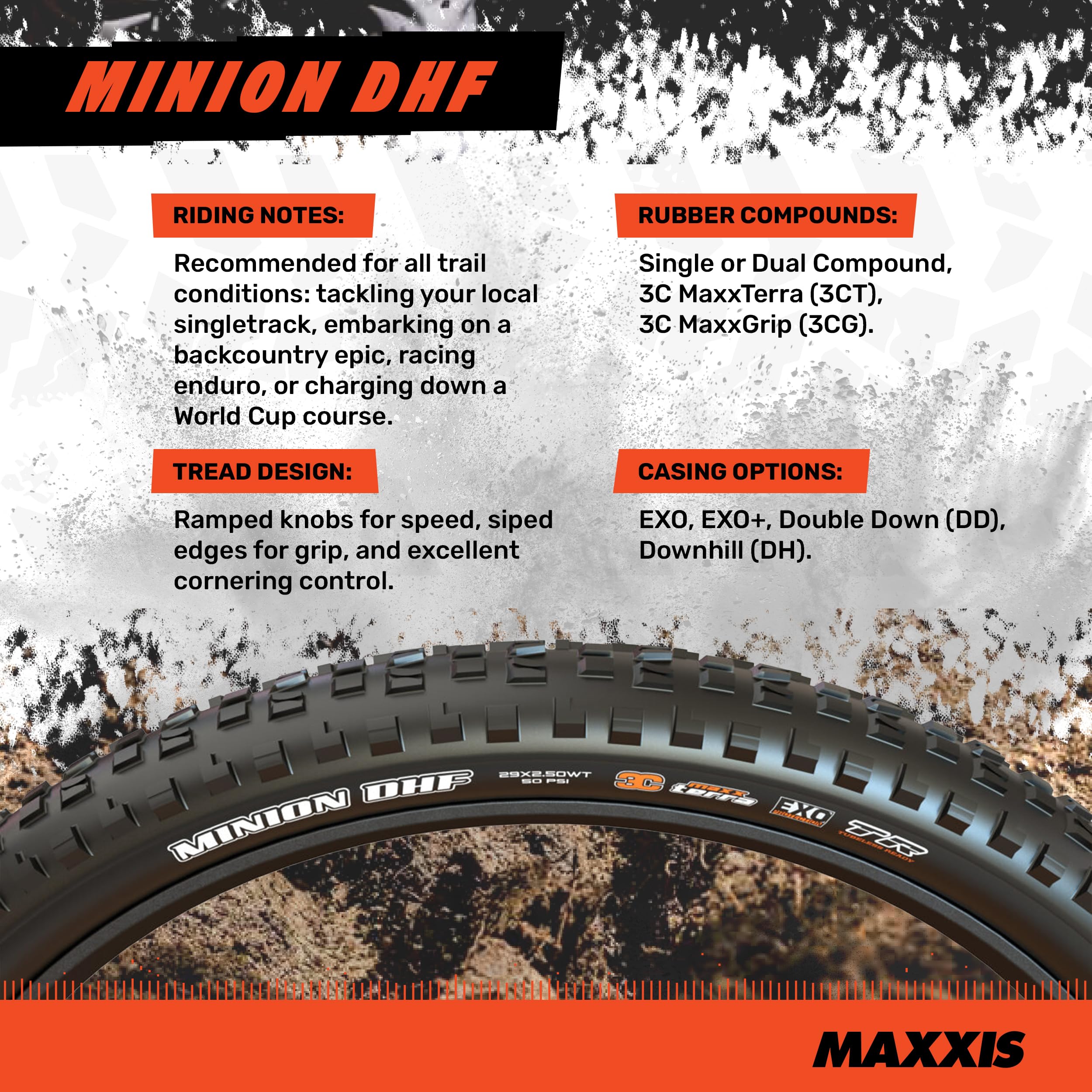 Maxxis Tires Minion Dhf 24X2.4 Black Fold/60 Dc - Tb00153100