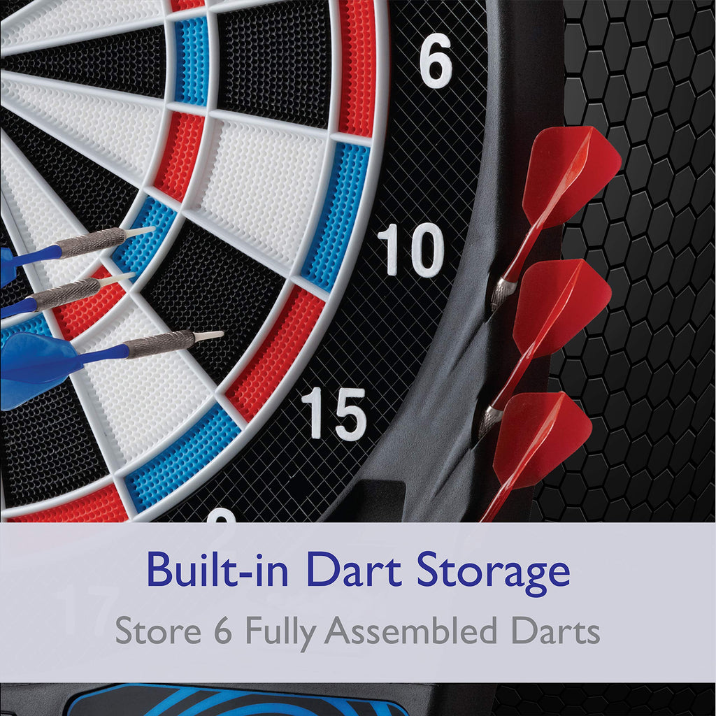 Viper 787 Electronic Dartboard, Ultra Thin Spider For Increased Scoring Area, Free Floating Segments, Locking Segment Holes For