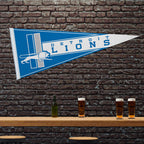 Rico Industries Nfl Football Detroit Lions Retro 12'' X 30'' Felt Wall D  Cor Pennant - Great For Home/Bed Room/Man Cave D  Cor