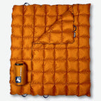 Horizon Hound Down Camping Blanket - Gr-20, Orange Travel Blanket  Sustainable Insulated Down  Lightweight & Warm Quilt For Camp
