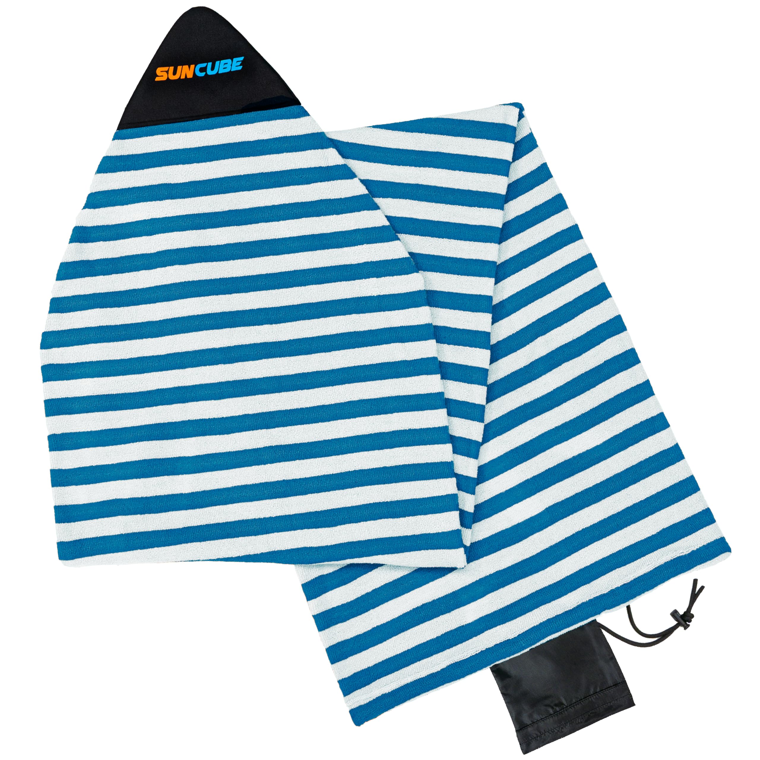 SUN CUBE Surfboard Sock Cover, Protective Surf Bag for Surfing Board, Light Stretchy Surfbag Sleeve for Shortboard, Hybrid (60