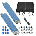 Upper Bounce Trampoline Safety Enclosure Set Of Net, 8 Poles & Hardware, Fits 13 Ft. Round Frame - Installs Inside Frame