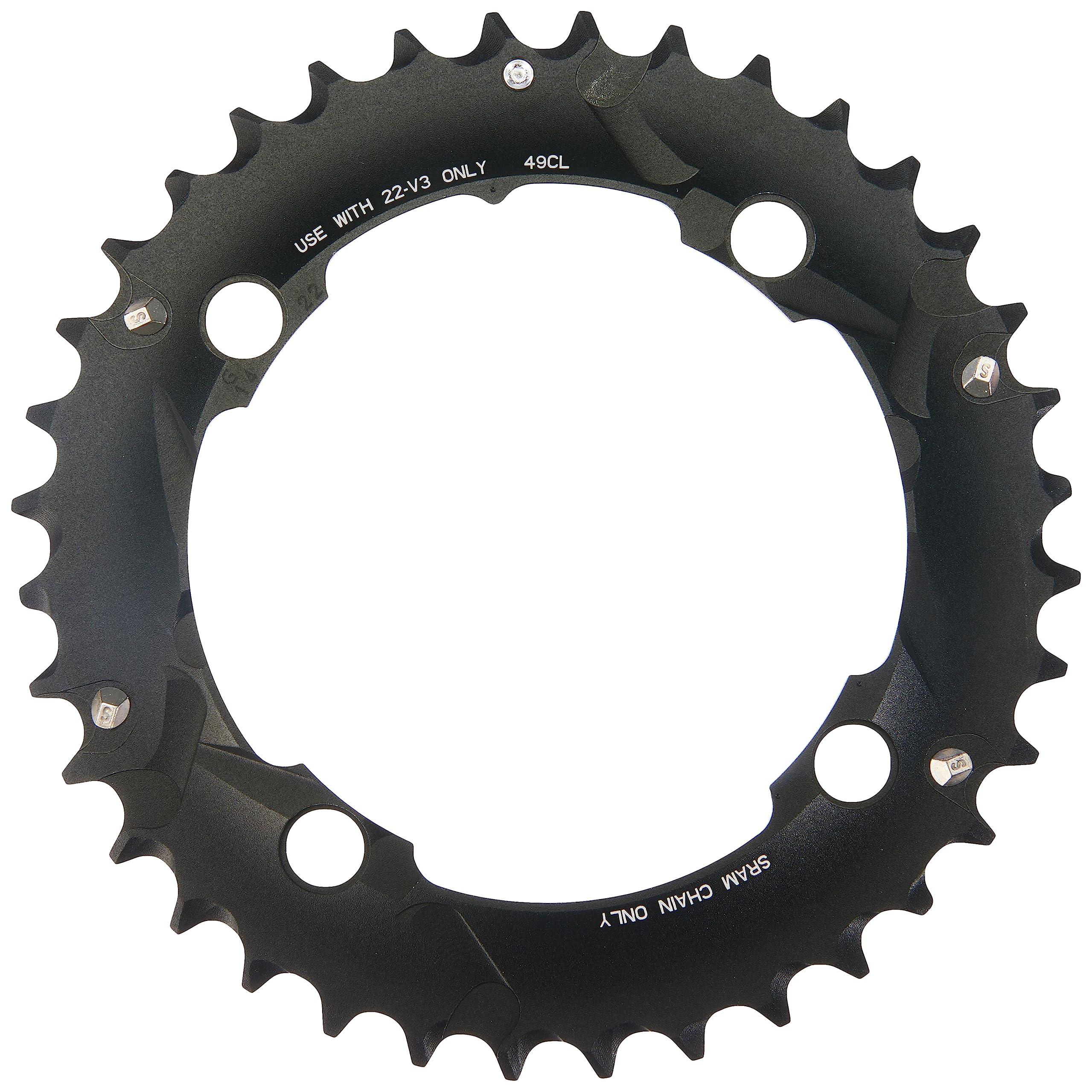 Sram/Truvativ X0 And X9 36T 104Mm Bcd 10 Speed Gxp Chainring With Long Over-Shift Pin, Use With 22T
