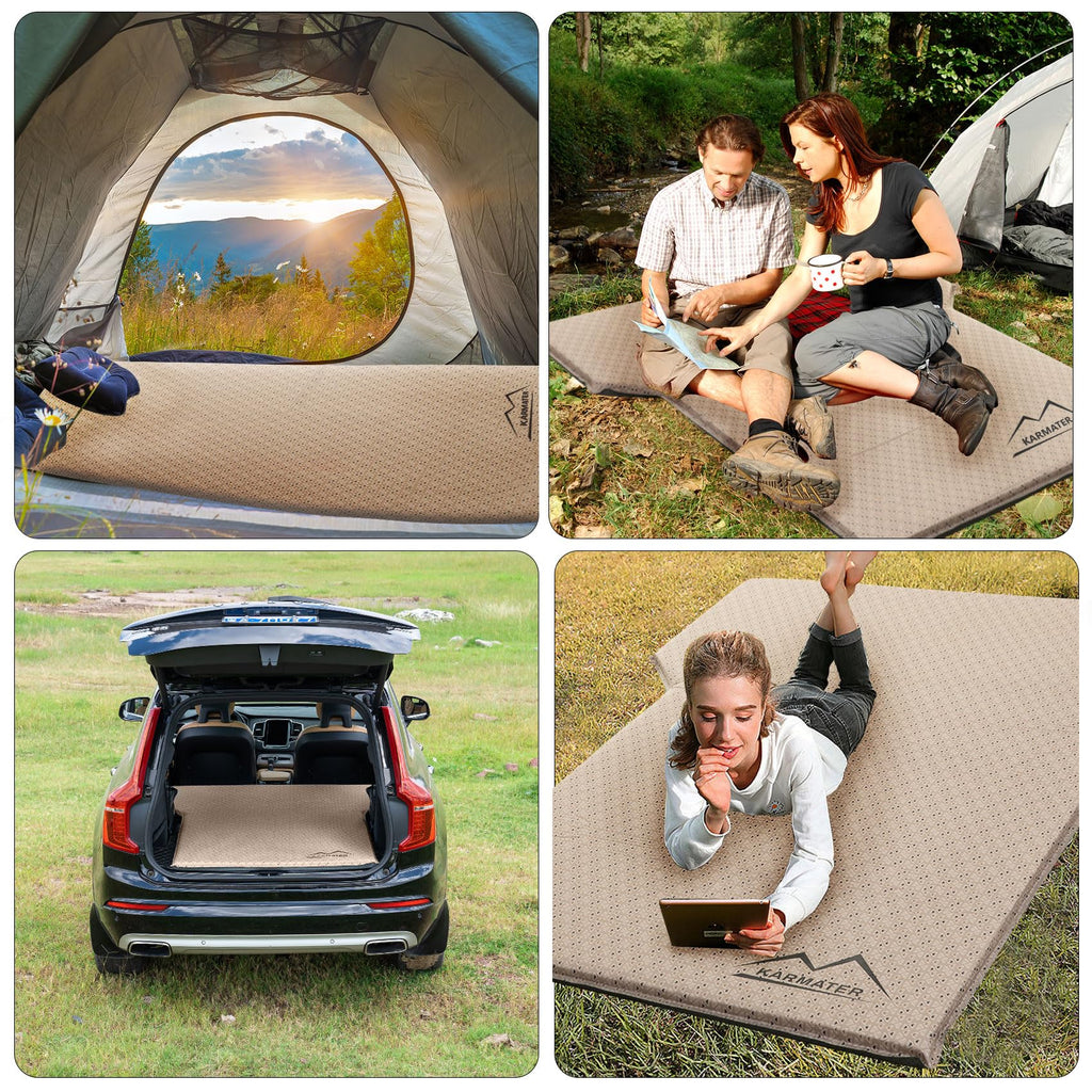M Karmater Suv Air Mattress For Car Camping, Extra Thick Memory Foam Car Air Mattress, Car Sleeping Pad Self Inflating Suv Campi