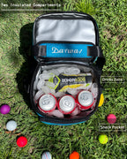 Darwav Golf Cooler, 12-Can Insulated Soft Cooler Bag, Fits On Golf Push Cart (Black)