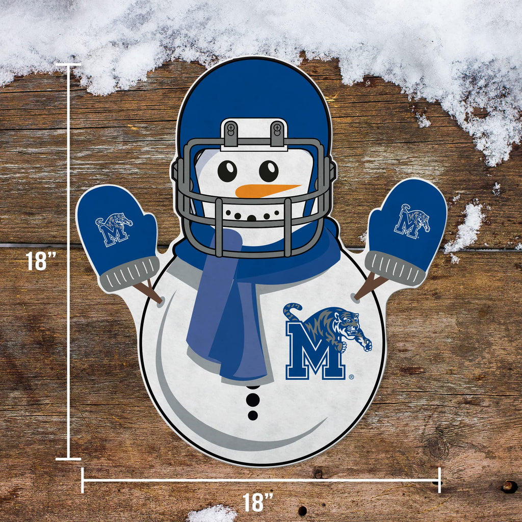 Rico Industries Ncaa Memphis Tigers Snowman Shape Cut Pennant - Home And Living Room D  Cor - Soft Felt Ez To Hang