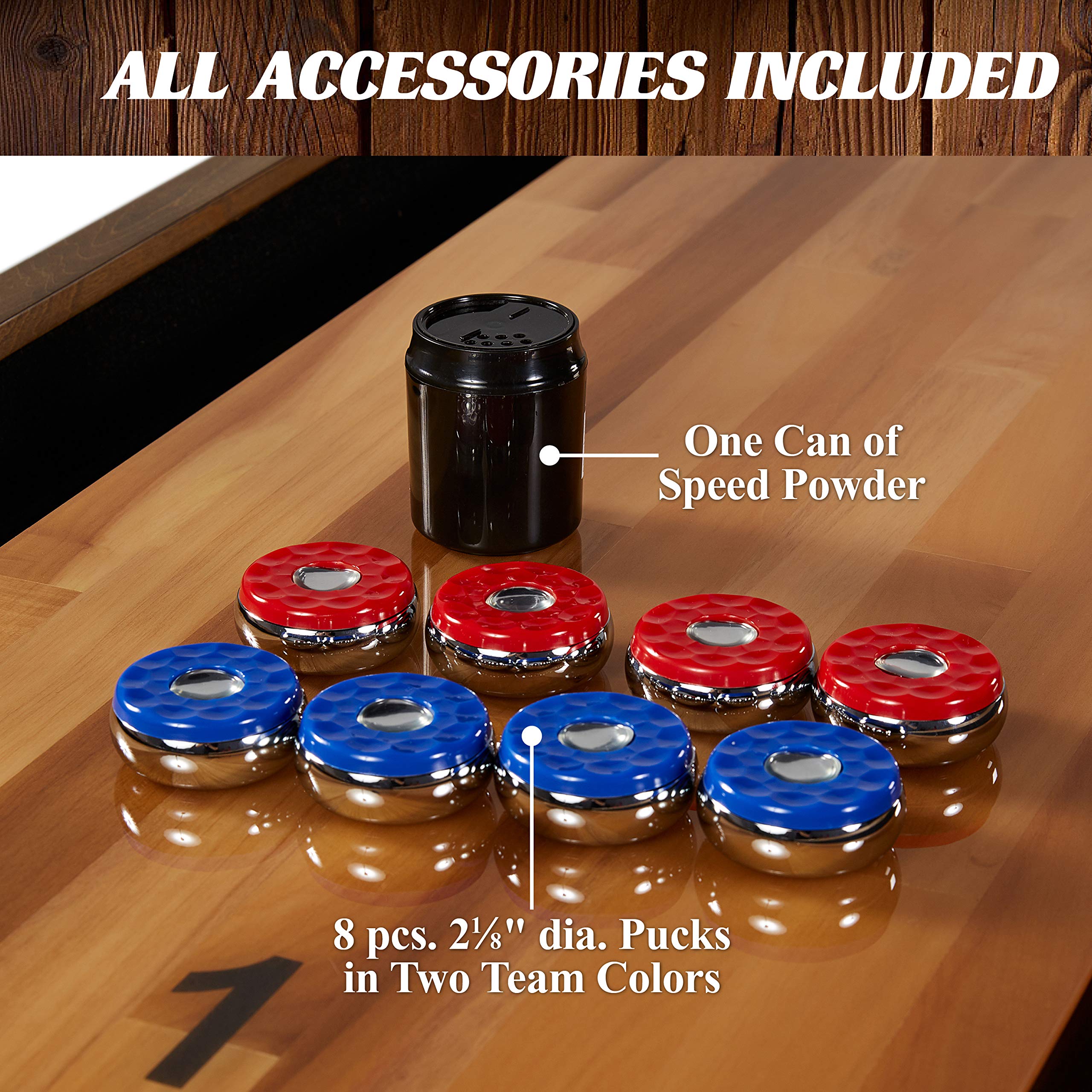 Barrington Billiards 12' Urban Clyborne Shuffleboard Table With Scratch-Resistant Playfield And 8 Puck Set