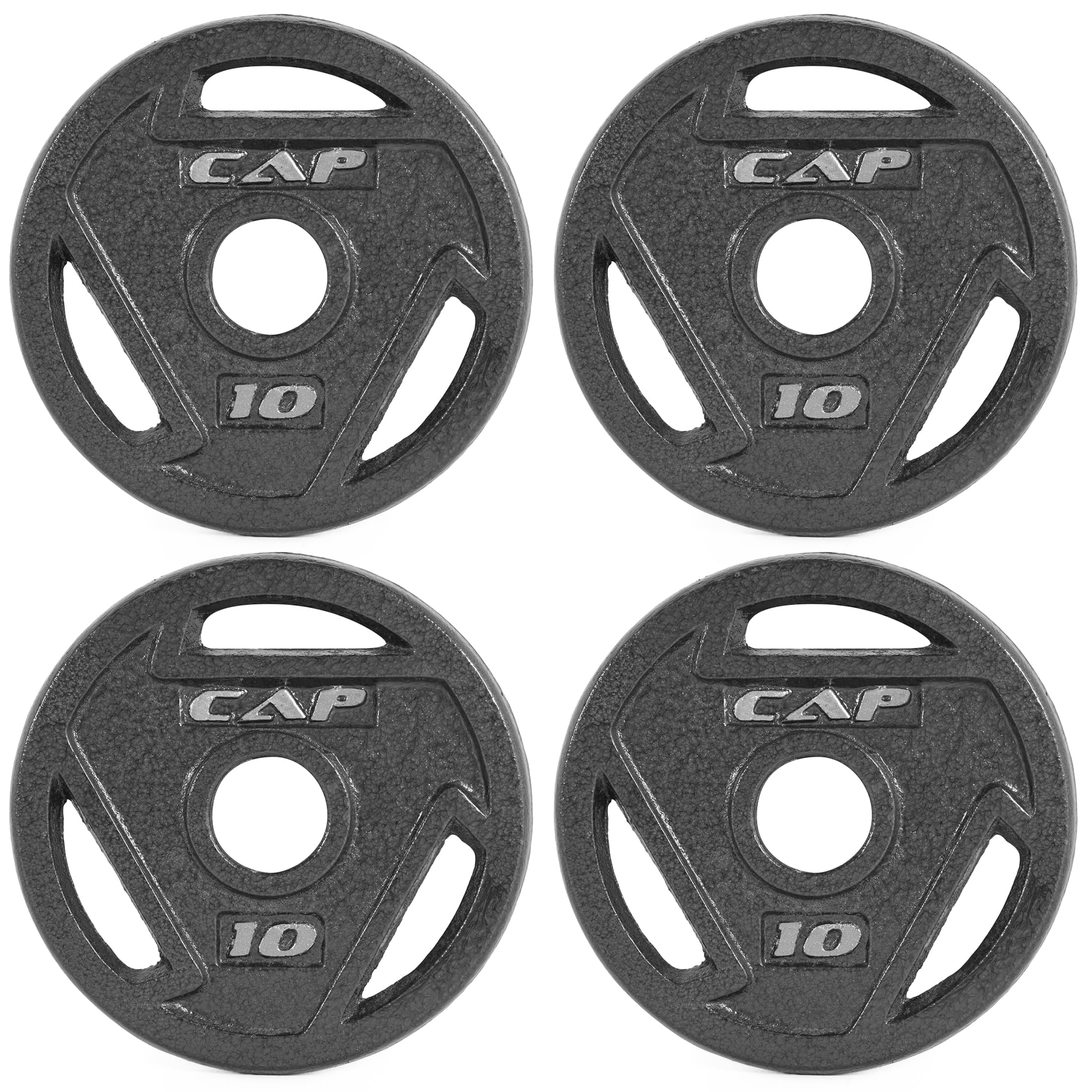CAP Barbell 2-Inch Olympic Grip Weight Plate, 10 lb, Set of 4 plates