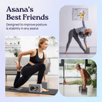 Deep-Zen Yoga Blocks Wrist Support; Yoga Blocks 2 Pack With Knee Pads And Strap To Put Less Weight On Wrists; Durable, Versatile