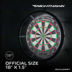 Accudart Nighthawk 2 In 1 Led/Blacklight Bristle Dartboard Surround Set - Official Size Dartboard - 360 Degree Lighting - Blackl