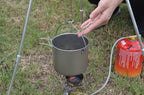 Comtai Titanium Camping Cookware 1100Ml/39 Oz Titanium Pot With Lid And Fotable Handle, Titanium Cook Pot Backpacking For Outdoo