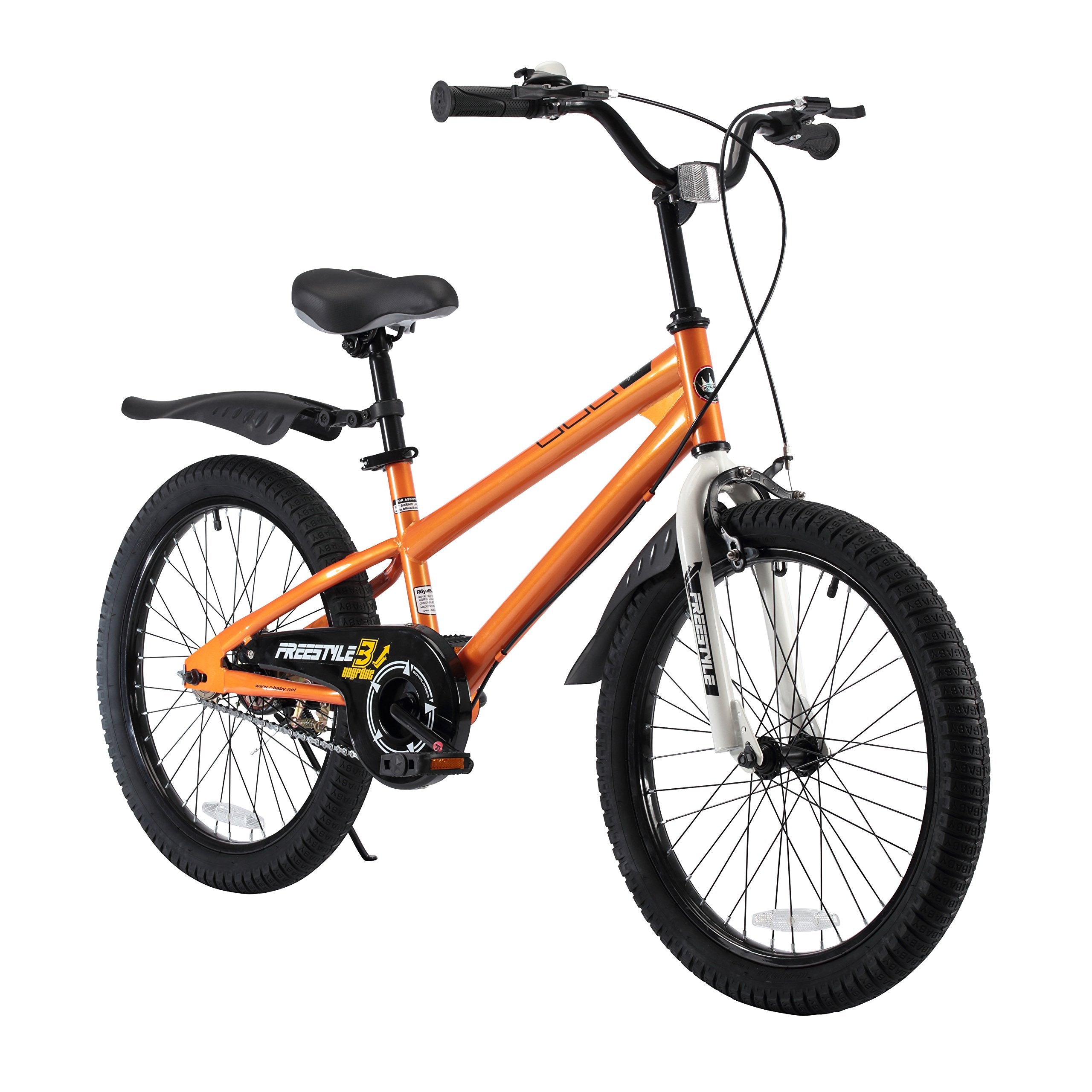 Royalbaby Kids Bike Boys Girls Freestyle Bmx Bicycle With Kickstand Gifts For Children Bikes 20 Inch Orange (Rb20B-6O)