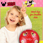 Disney Minnie Mouse Kids Soccer Ball Size 3, Dots and Daises Officially Licensed Futbol for Boys and Girls Soccer Players, Red