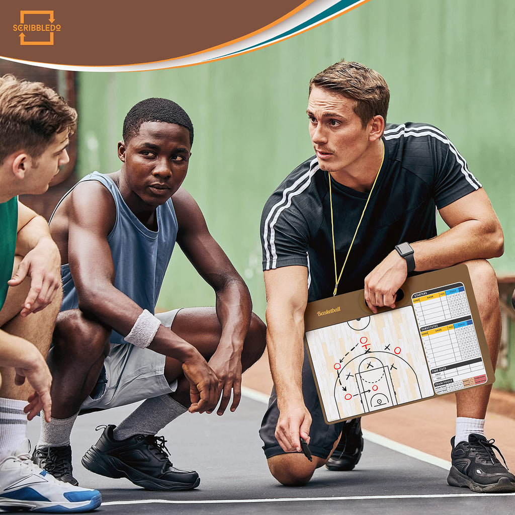 Basketball Dry Erase Board For Coaches 15X10.5 Double Sided Basketball Whiteboard Coaching Board Equipment Includes 2 White Boar