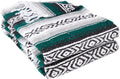 YogaDirect Deluxe Mexican Yoga Blanket,Dark Green , 76-Inch x 57-Inch