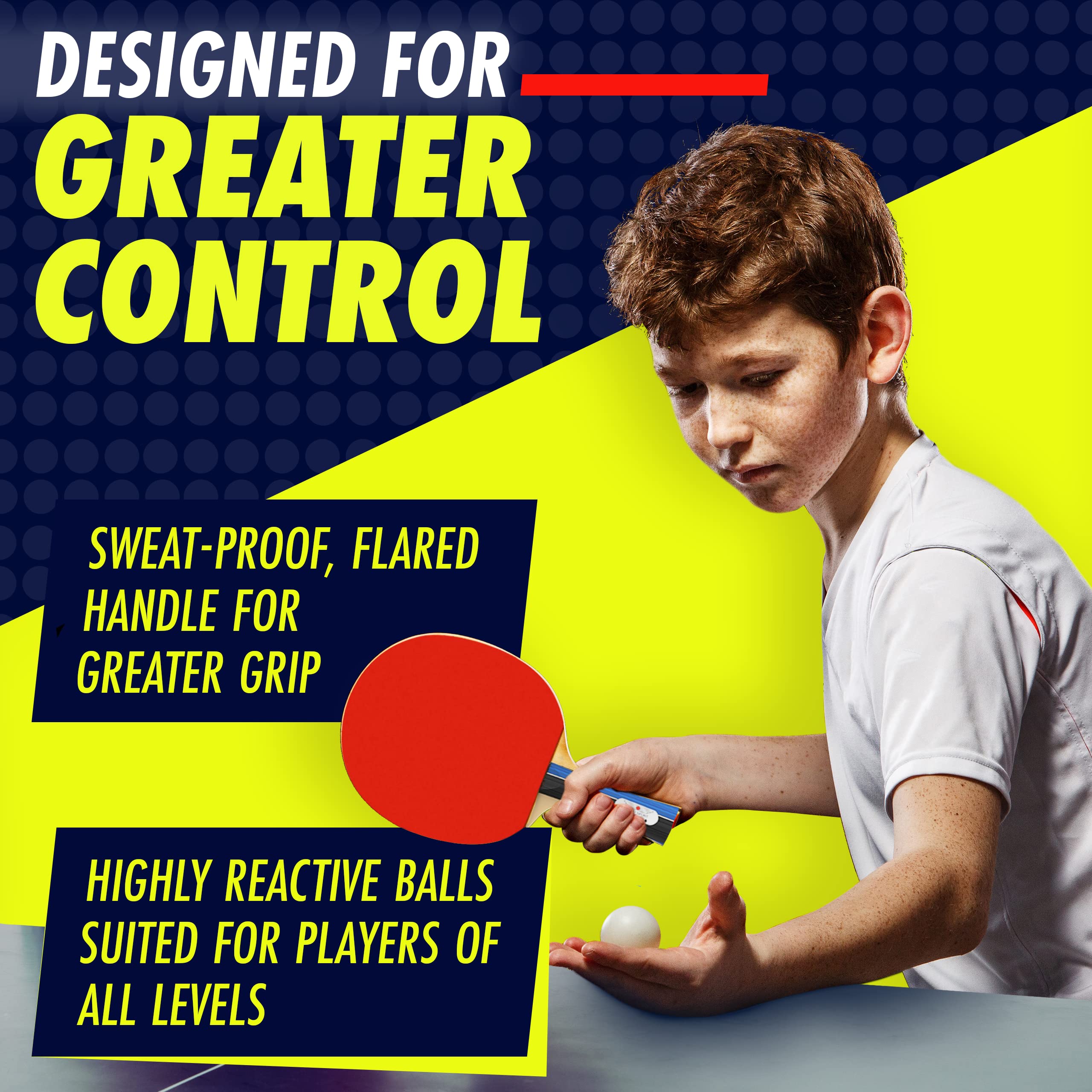 Nibiru Sport Ping Pong Paddles Set - Professional Table Tennis Rackets And Balls, Retractable Net With Posts And Storage Case -