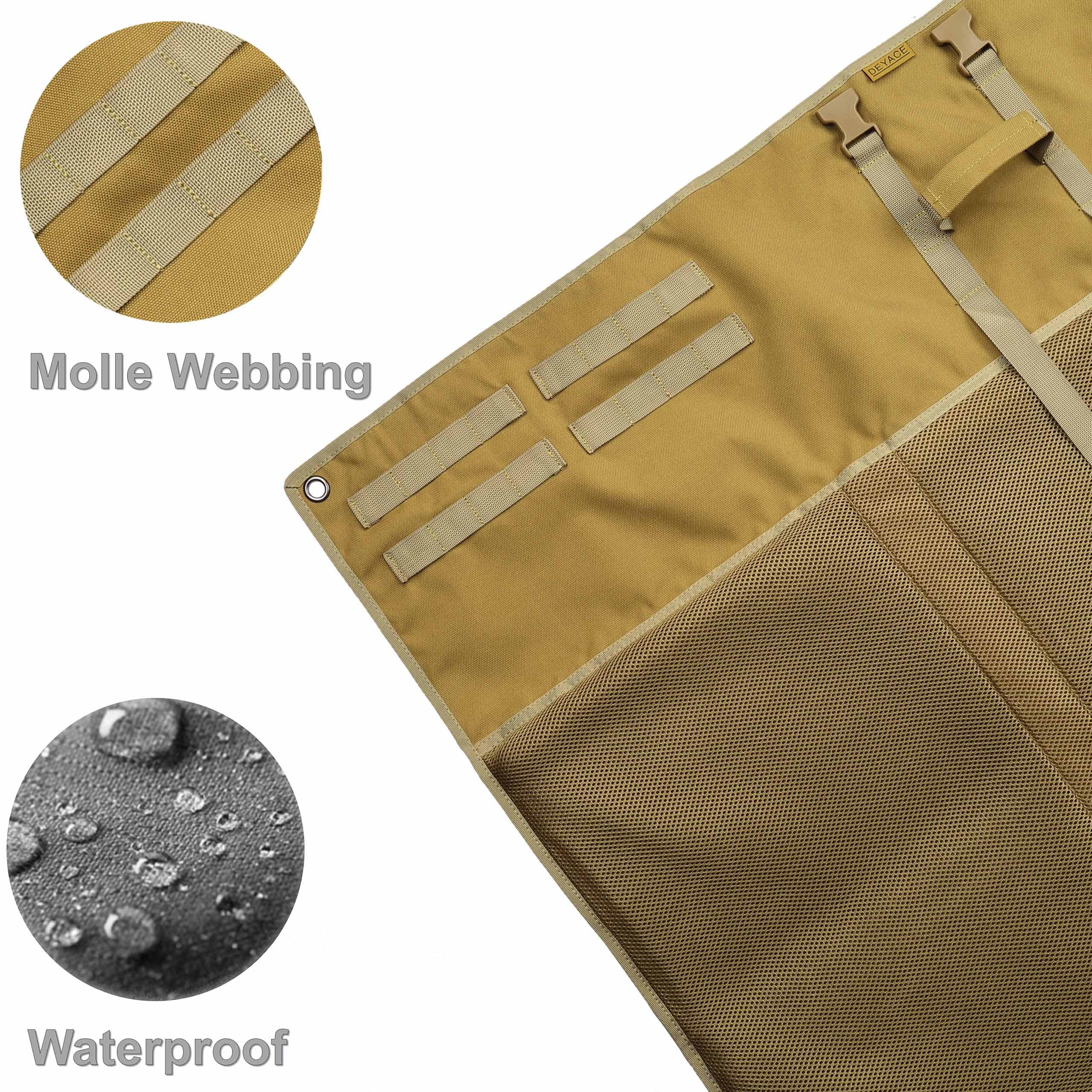 Deyace Shooting Mats Prone Padded, Extra Large Portable Roll Up Shooting Padded Mat For Range Shooting And Hunting (Tan)